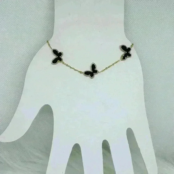 Butterfly Buttercup Bracelet in Black - Picture 4 of 7